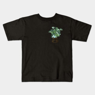 Monstera Variegated Plant in a Pot Kids T-Shirt